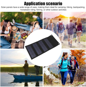 40W Folding Solar Panel - Portable Solar Panel for Backpacking Traveling for Camping (Black)
