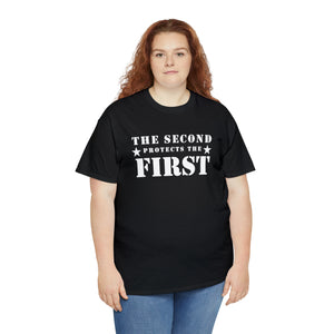 The Second Protects the First - Unisex Heavy Cotton Tee