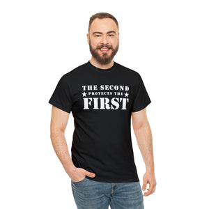 The Second Protects the First - Unisex Heavy Cotton Tee