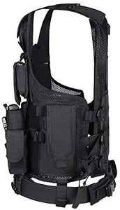 Tactical Vest for Men-600D Encryption Polyester-Military Vest - Adjustable Lightweight Combat Vest (Non Plate Carrier)