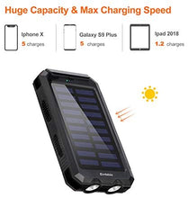 Load image into Gallery viewer, Solar Charger Power Bank Solar 20000mAh - Waterproof Portable Battery Charger with Compass