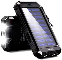Load image into Gallery viewer, Solar Charger Power Bank Solar 20000mAh - Waterproof Portable Battery Charger with Compass