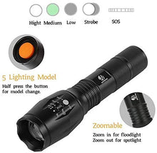 Load image into Gallery viewer, LED Flashlight - T6 Ultra Bright, Adjustable Focus