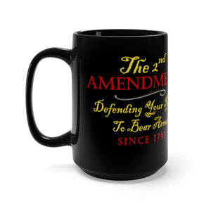 2nd Amendment Black Mug 15oz