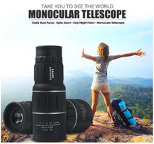 Load image into Gallery viewer, 16x52 Dual Focus Monocular Telescope / Spotting Scope