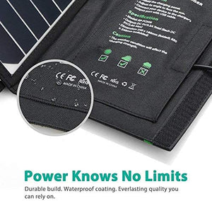 Solar Charger 16W Solar Panel with Dual USB Ports - Waterproof, Foldable, Camping, Travel Charger