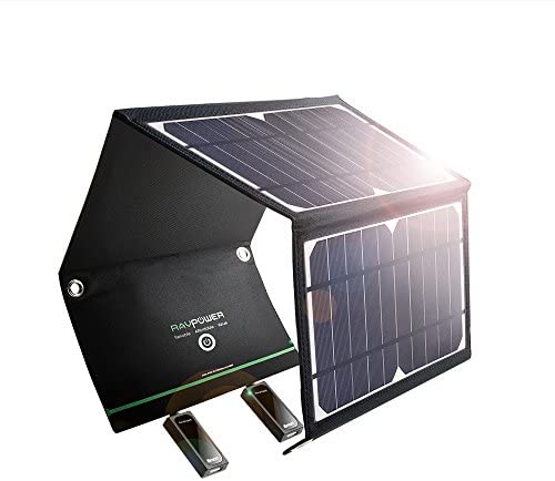 Solar Charger 16W Solar Panel with Dual USB Ports - Waterproof, Foldable, Camping, Travel Charger