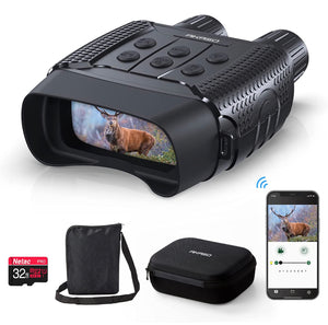 Digital Night Vision Goggles/Binoculars - W/ WiFi, App Control