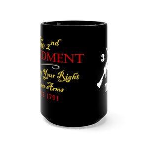 2nd Amendment Black Mug 15oz