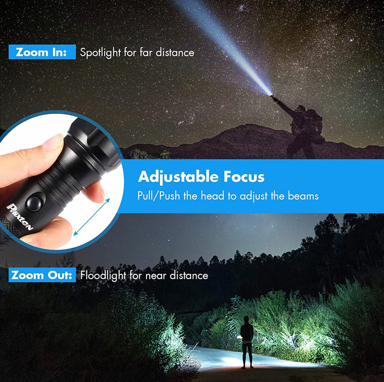5000lumen t6 led zoom flashlight torch rechargeable with 18650 battery LED Rechargeable Tactical Flashlight
