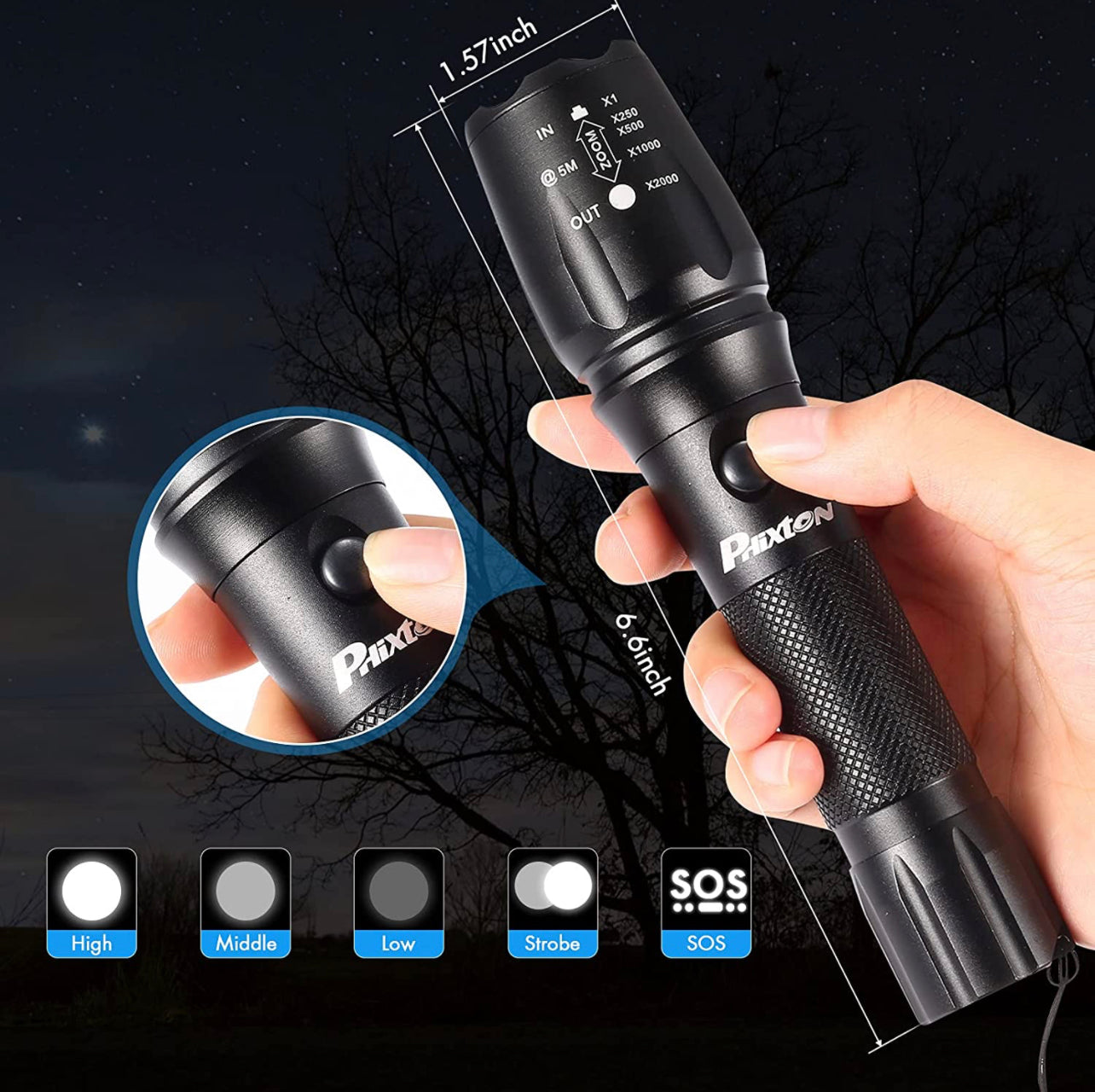 bright 5000lumen led zoom flashlight torch rechargeable 18650 battery charger LED Rechargeable Tactical Flashlight