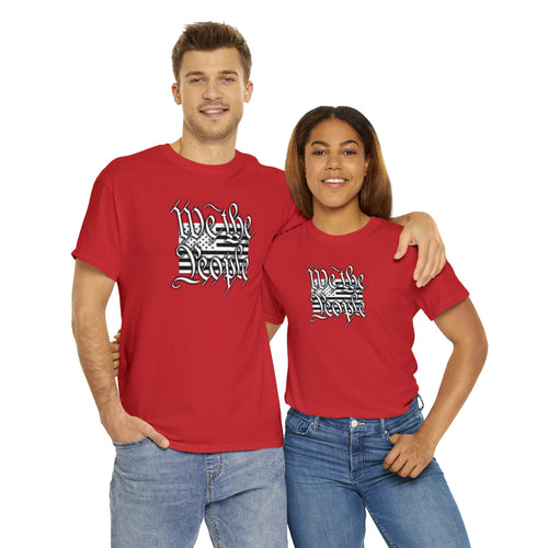 We the People w/ Flag - Unisex Heavy Cotton Tee