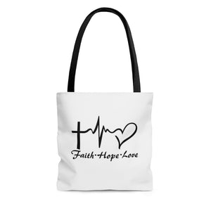 Faith Hope Love AOP Tote Bag